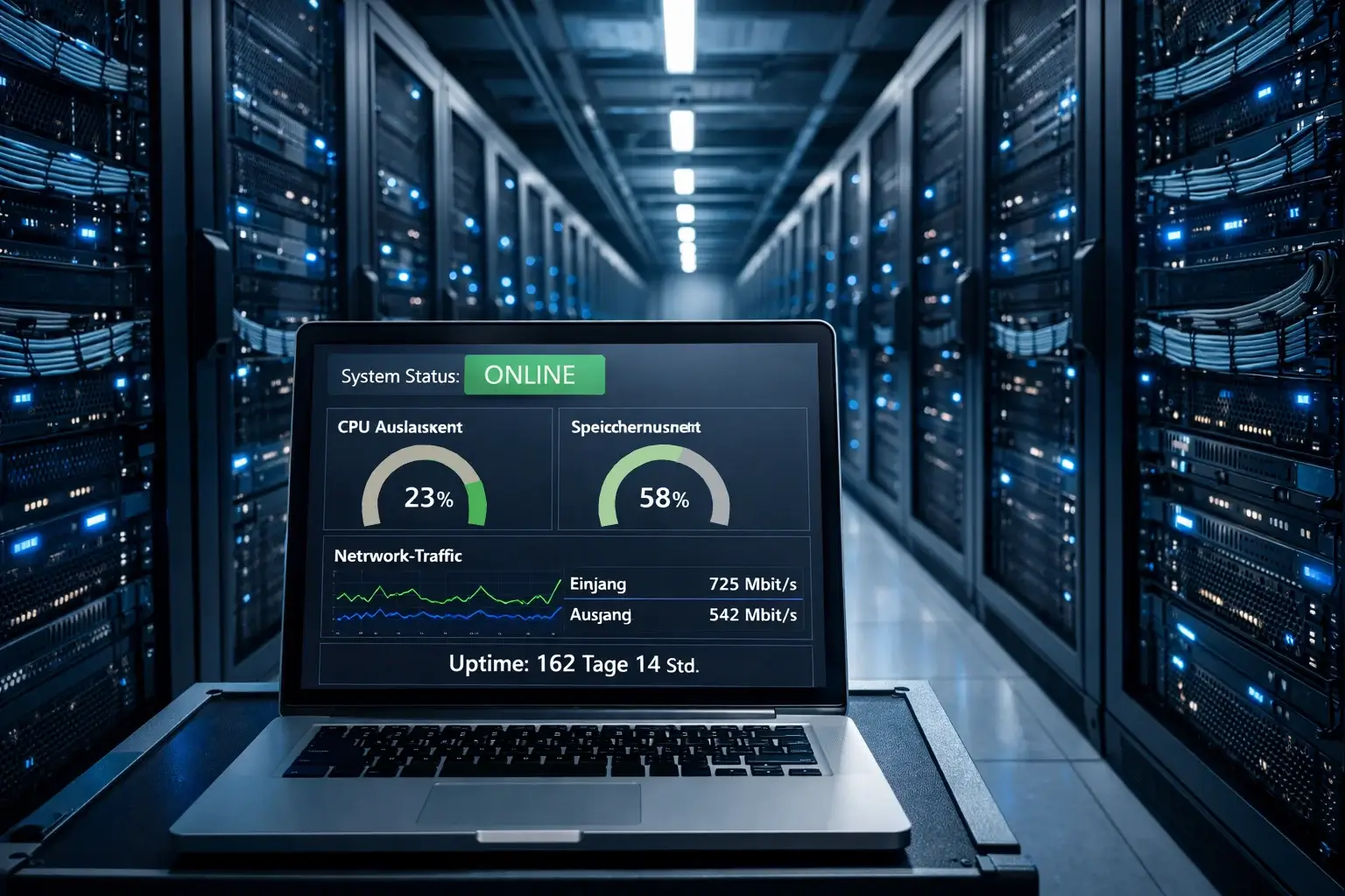 Technische Infrastruktur und Serverstabilität